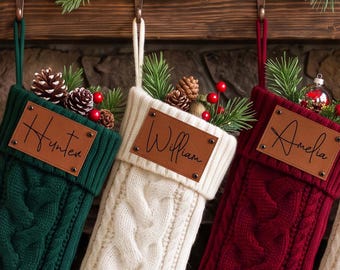 Personalized Christmas Stockings 2026, Family Christmas Stocking, Christmas Gifts, Custom Name Knitted Stockings, Holiday Decor