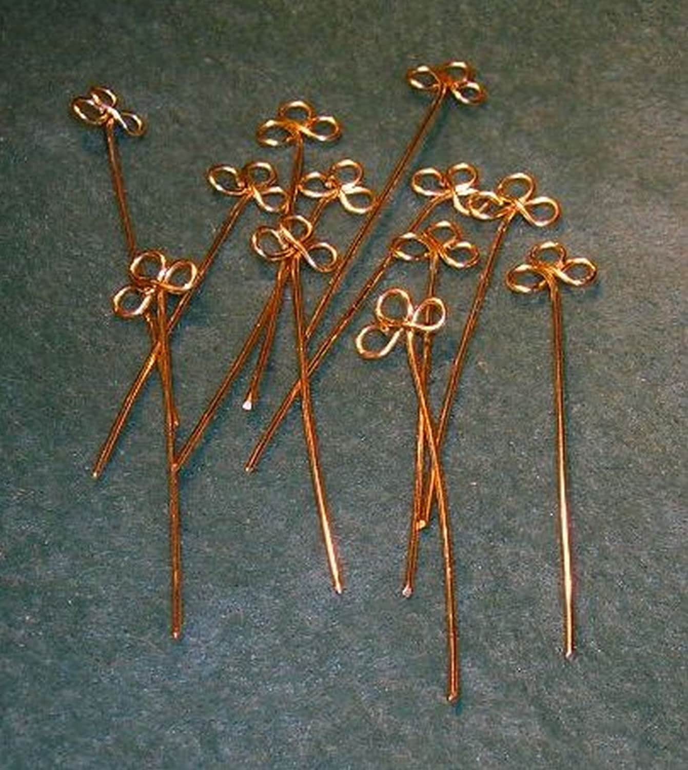 Brass Handcrafted Clover Head Pins 20 Gauge Etsy