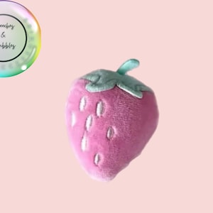Strawberry Plush 3D Phone Grip | Cute Soft Phone Holder | Kawaii Smartphone Accessory | Adorable Gift Idea