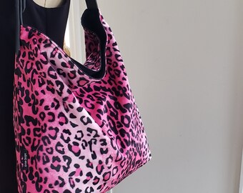 pink animal print bag