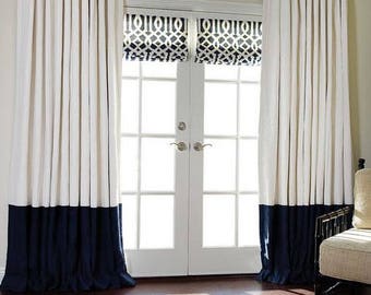 color block drapes white brown white and black colorblock linen drapes color block flat panels curtains two tone drapes flat panels rod pocket pair off white navy blue etsy color block drapes white brown white and black colorblock linen drapes color block flat panels curtains two tone drapes flat panels rod pocket pair off white navy blue etsy