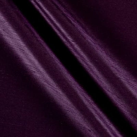 Pleated Window Curtains Eggplant Purple Shantung Satin Drapes Etsy