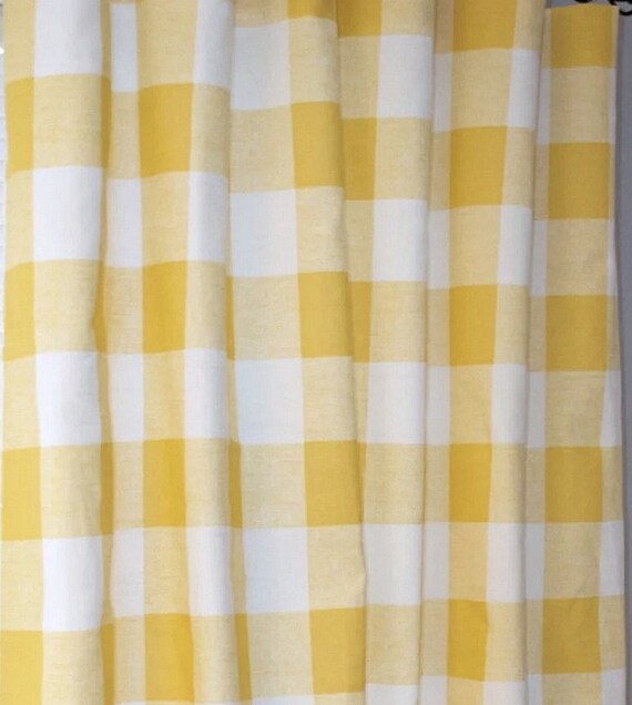 Red and White Anderson Check Drapery Panels Pair 2 Panels Premier Prints Lipstick Anderson Fabric