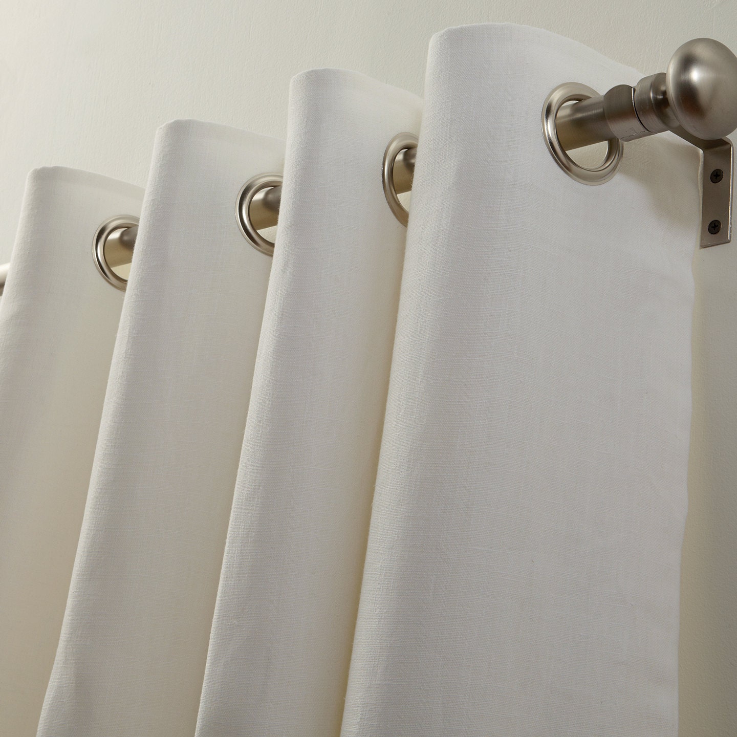 Extra Wide Grommet Curtain Panels Pair Linen Drapes Linen Etsy