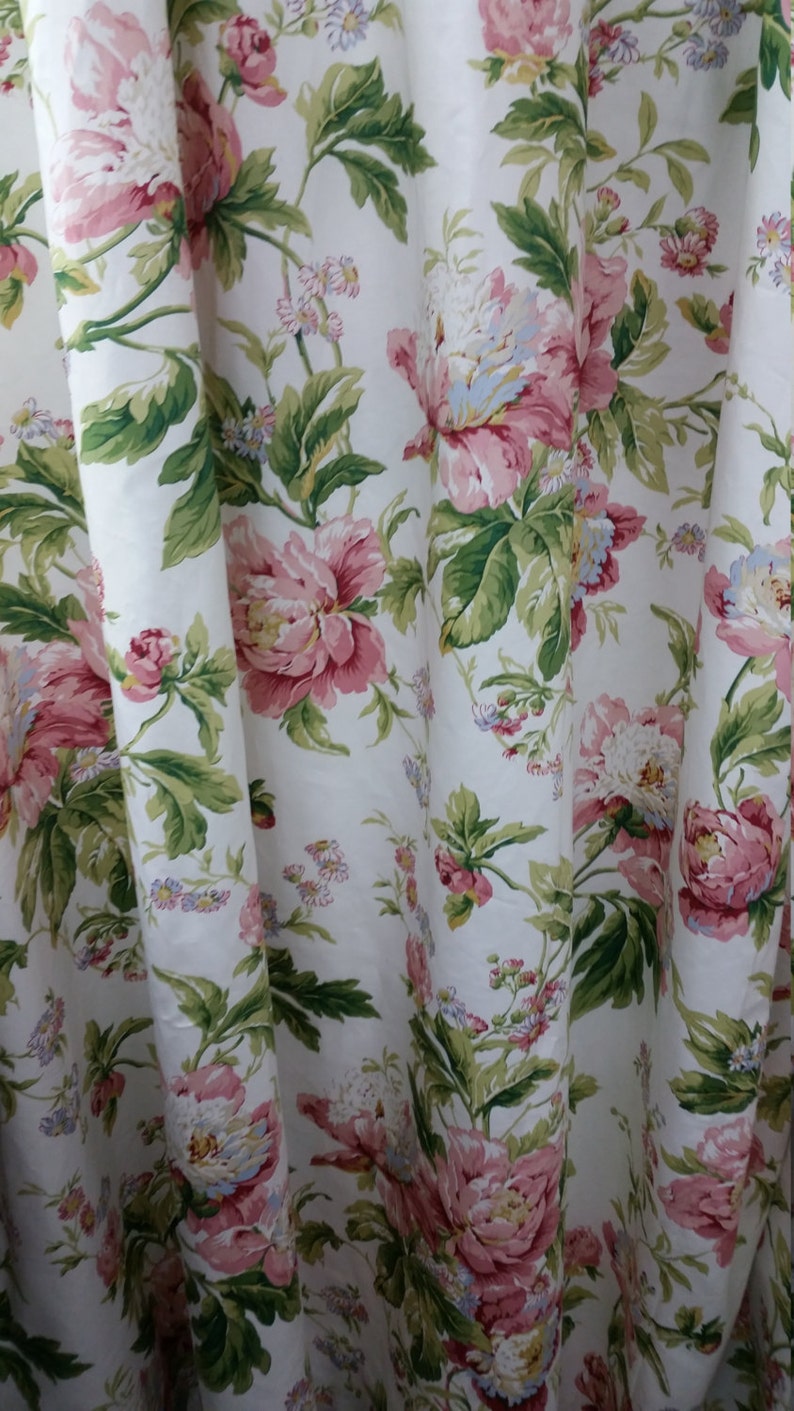 Floral Shower Curtain Waverly Forever Yours Twill Spring Etsy