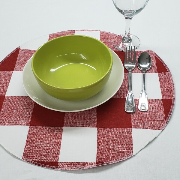 Buffalo Plaid Placemats Etsy