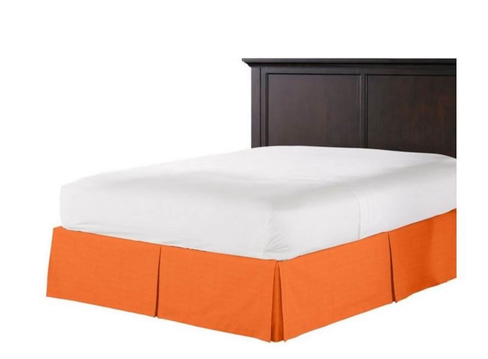 Heavy LINEN Bedskirt Pleated Bed Skirt Dust Ruffle Custom Etsy