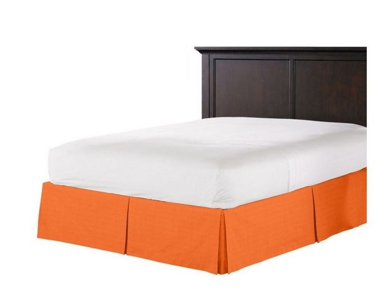 Heavy LINEN Bedskirt Pleated Bed Skirt Dust Ruffle Custom Etsy