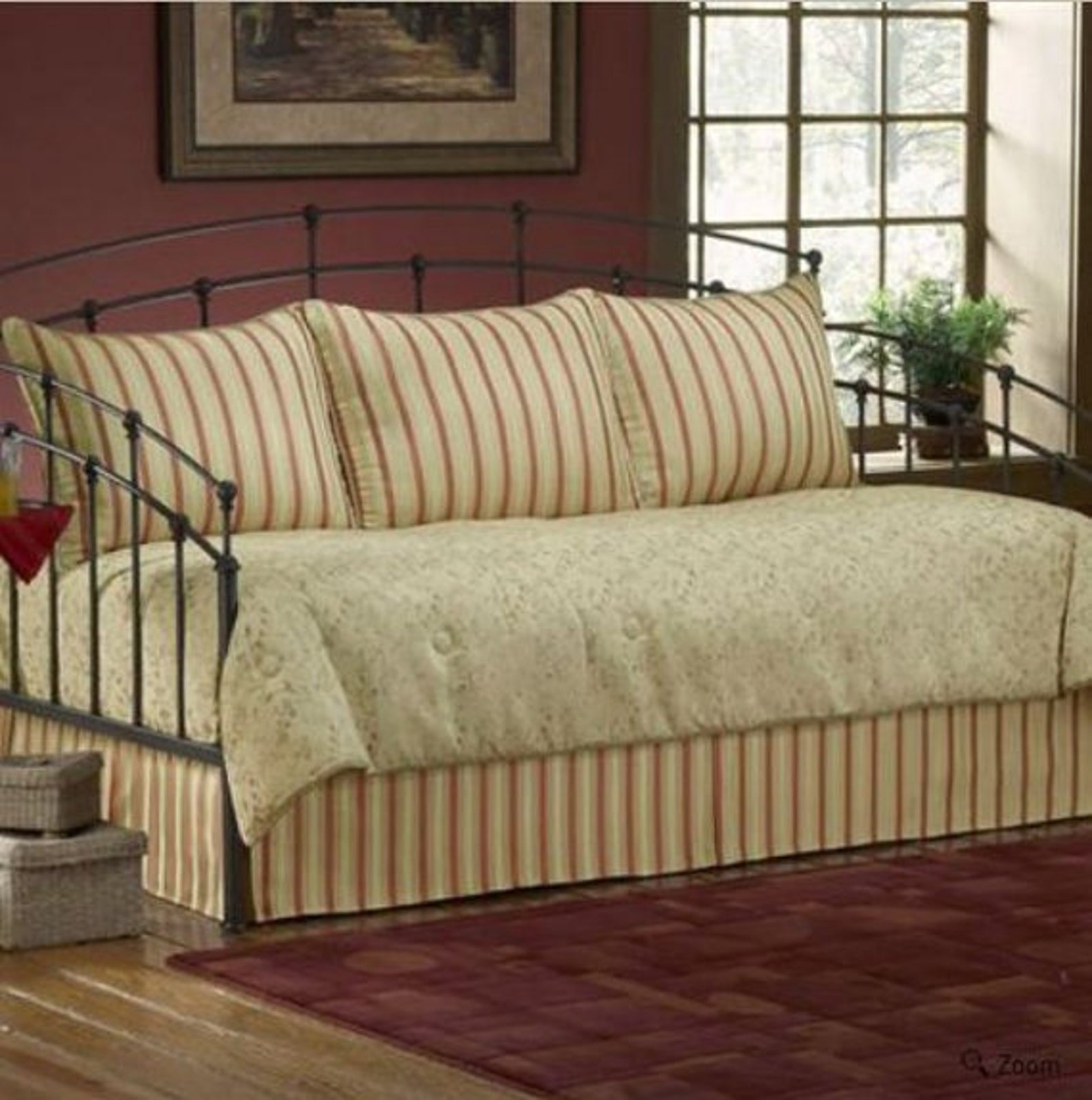 Queen Size Bedskirt 20 Drop With Pleats Navy Blue Etsy