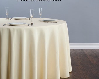 COM customers material Round linen tablecloth with bullion fringe, Natural color linen, custom table cloth,