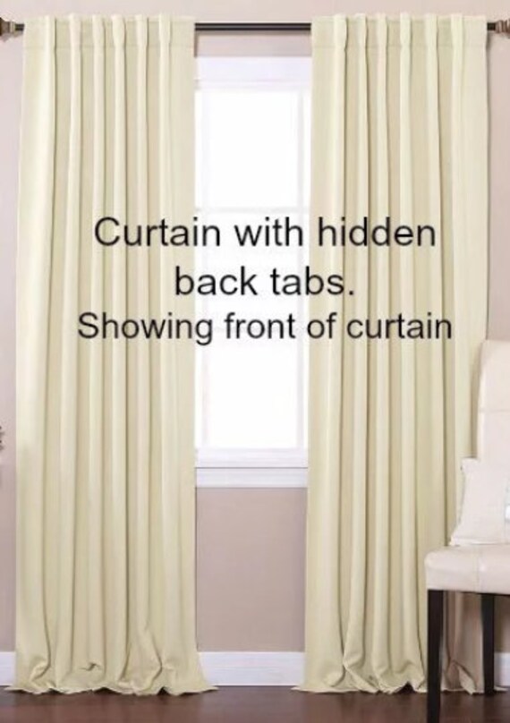 Solid Color Linen Curtains Bleached Off White Ivory Back Etsy