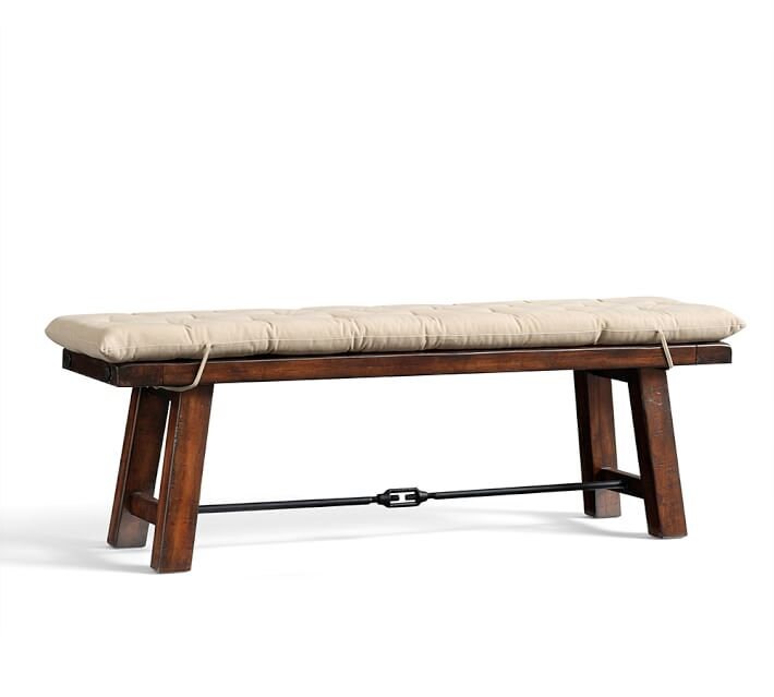 Tufted Seat Cushion 54 X 15 Natural Bench Cushion Etsy