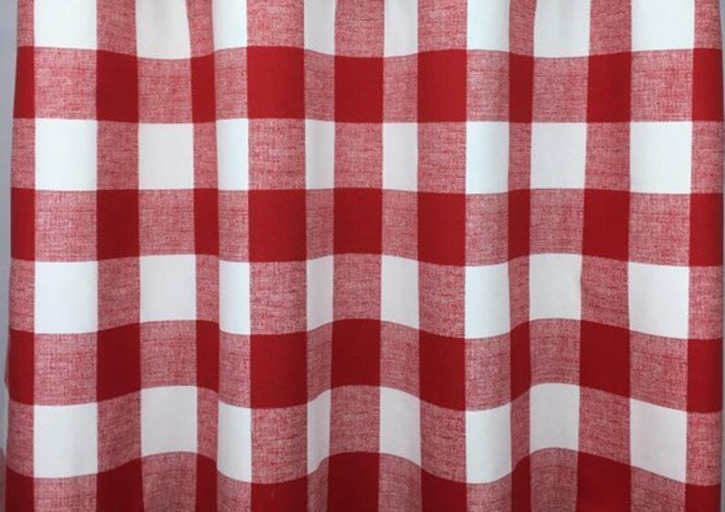 French pleated drapes Buffalo check denim blue buffalo plaid pleated window curtains red, French grey cotton fabric Yellow black