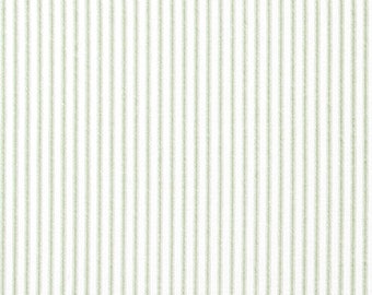 Sage green and white ticking stripe shower curtain, ticking cotton, stripe shower 72 x 72, 72 x 84, 72 x 90, 48 x 72, 108 x 72, 108  x 84