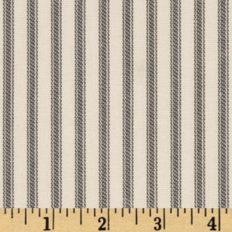 Tufted Bench Cushion 48 X 15 Ticking Stripe Black Etsy
