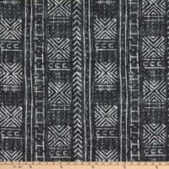 Black and White African Bathroom Rug Mat Mudcloth Print by bynelo - Bat -  Afrikrea
