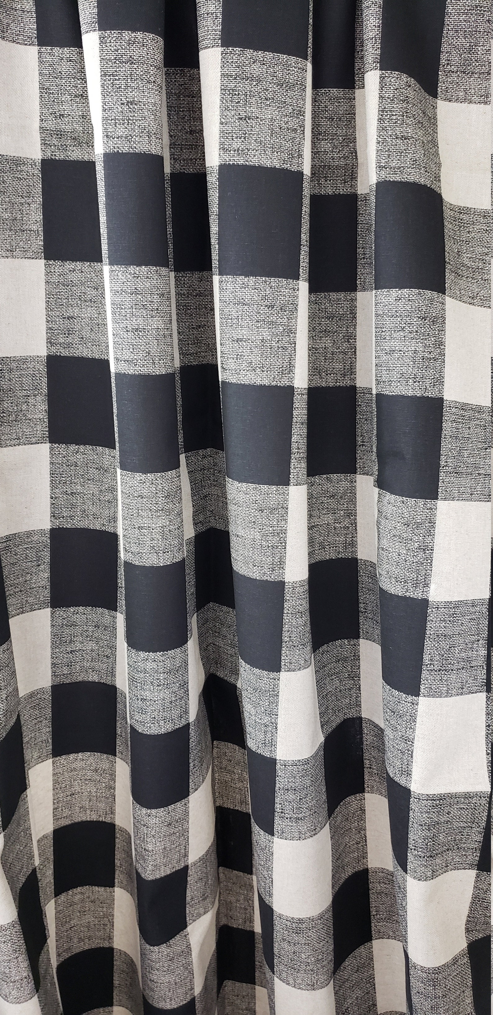 Buffalo check shower curtain black and white farmhouse 72 x Etsy