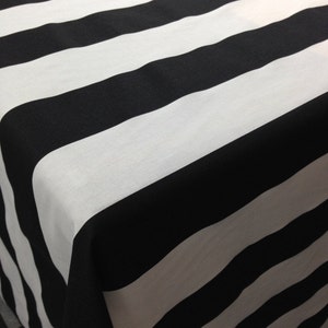 RTS Black and white stripe tablecloth, 50 X 50" square for wedding parties decoration table cloth overlay topper