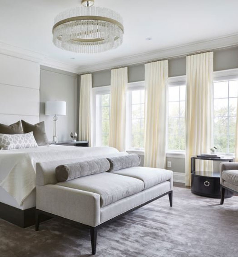 Unlined Linen Drapes Pleated Curtains off White Ivory Etsy