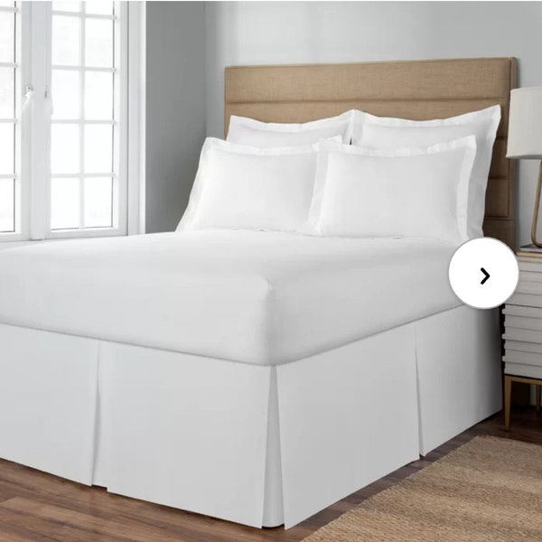 Good quality Heavy-weight linen bed skirt, tailored, box pleats , linen bedding choose your own color