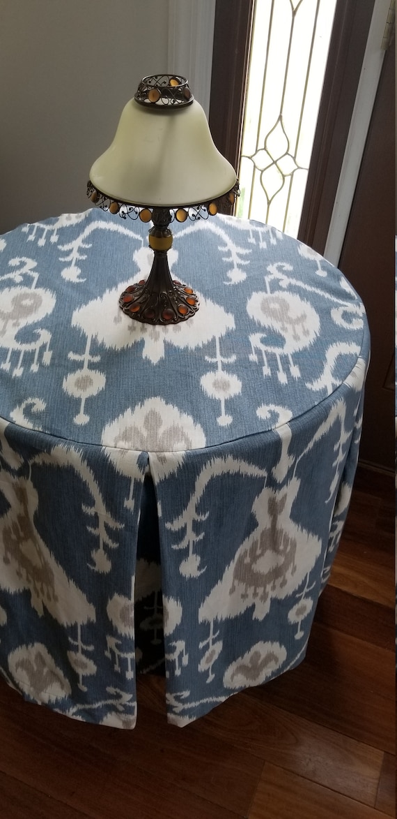 Ikat tableskirt Round table skirt pleated Magnolia Java Etsy