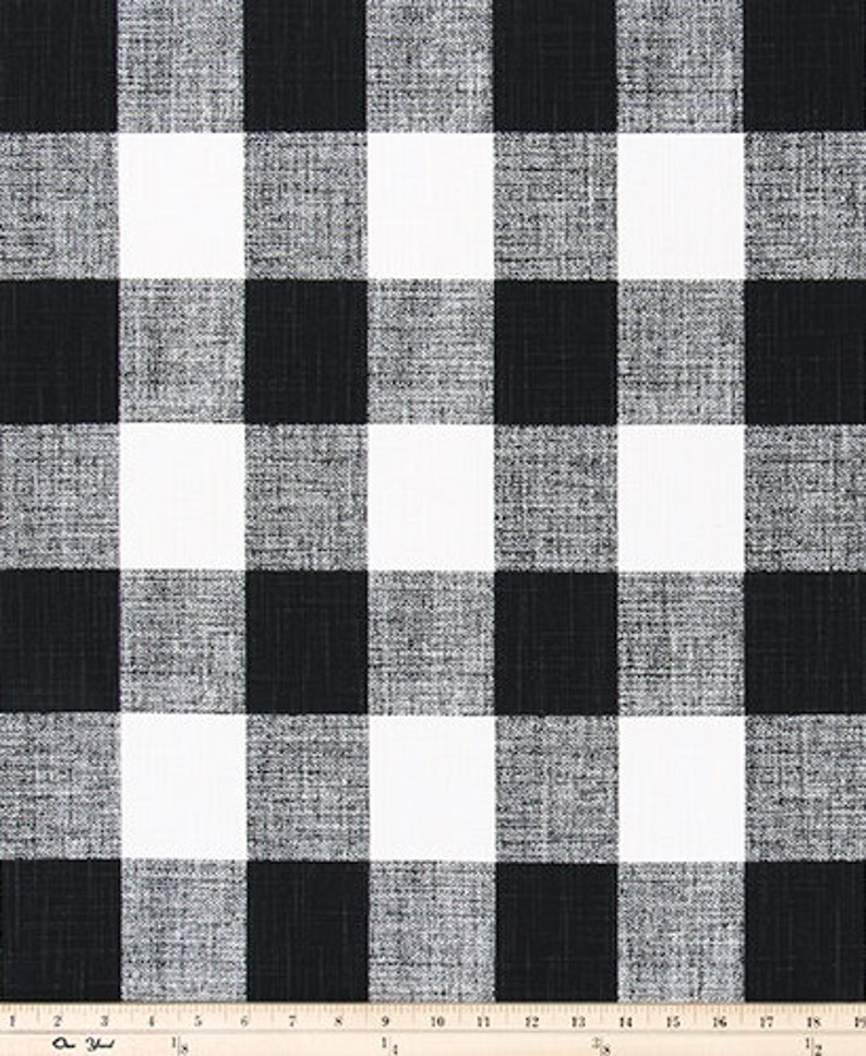 Black and White Buffalo Check Shower Curtain Farmhouse Plaid Etsy