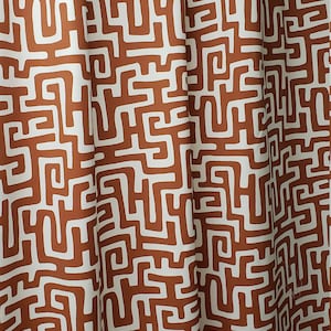 African kuba print window curtains, rod pocket drapes, custom drapes