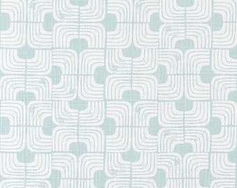 Snowy Light blue and white window curtains, Pair (2 panels)  curtain panels, Premier chisel