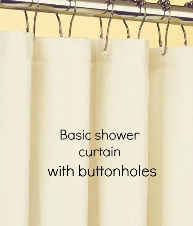 Extra Long Shower Curtain 72W X 84L Navy Blue and Ivory Etsy
