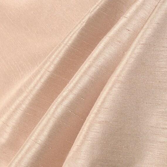 Pleated Window Curtains Champagne Color Shantung Satin Etsy