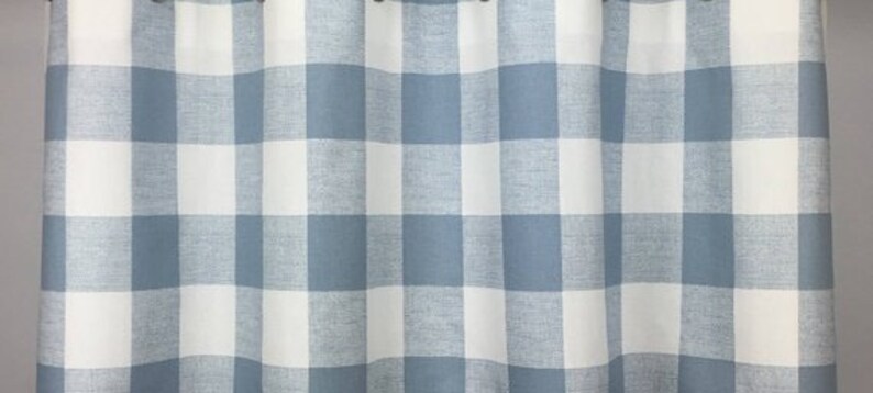 French pleated drapes Buffalo check denim blue buffalo plaid pleated window curtains red, French grey cotton fabric Yellow black