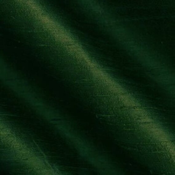 Pleated Silk Drapes Hunter Green French Pleat Drapes Pinch Etsy