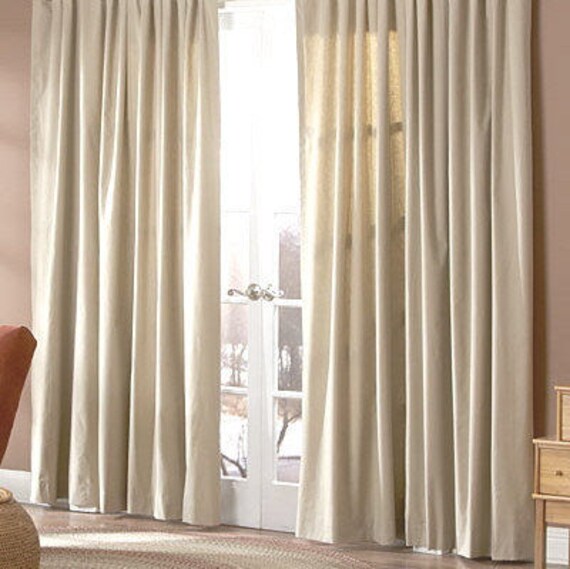 Natural Color Linen Curtain Panels Drapes Back Tab Drapes Etsy