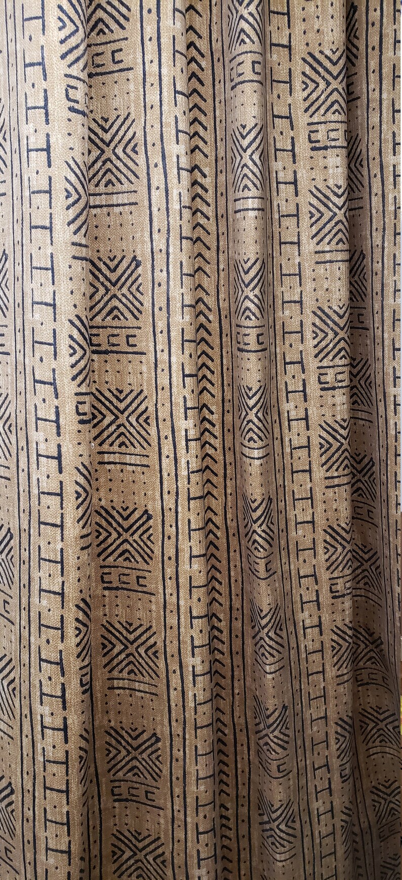 African Mud Cloth shower curtain Mudcloth black and ivory Etsy