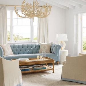 Serena and Lily perennials OYSTER pinch pleat curtains, high end drapes French pleat panels