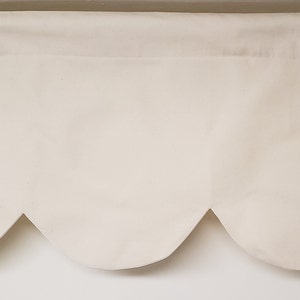 20 COLORS Solid color scallop valance  solid color cotton , minimalistic, white, natural grey