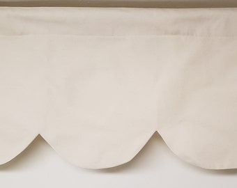 20 COLORS Solid color scallop valance  solid color cotton , minimalistic, white, natural