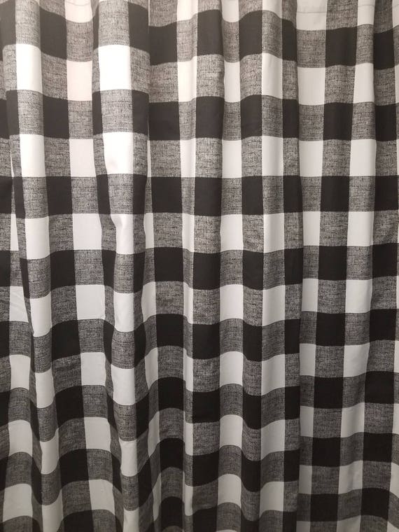 Custom Made Fabric Shower Curtain Anderson Buffalo Plaid Image 0