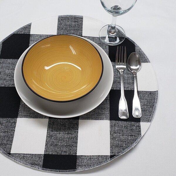 Buffalo Plaid Placemats Etsy