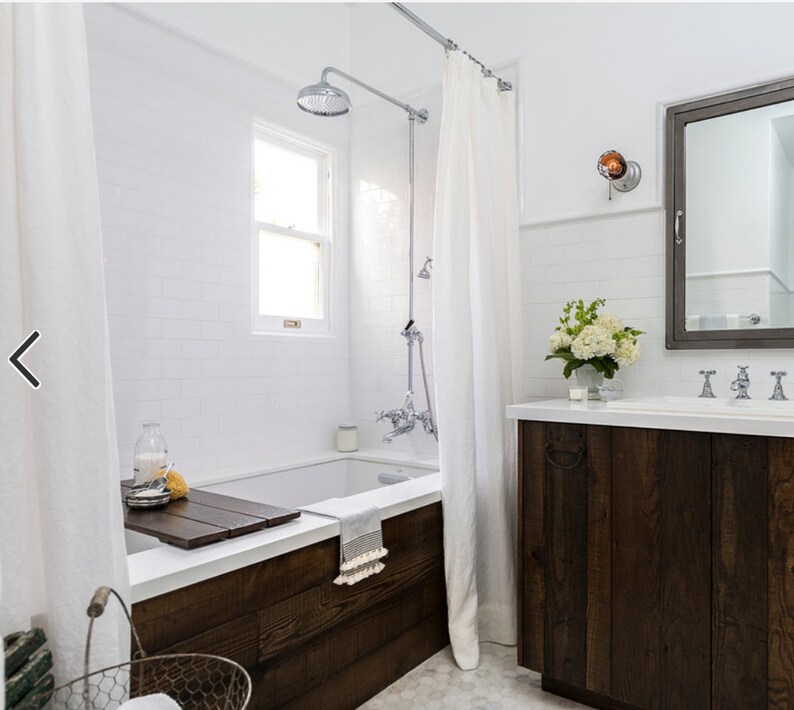 Two Panel Shower Curtain Split Style Shower Curtain off Etsy Canada