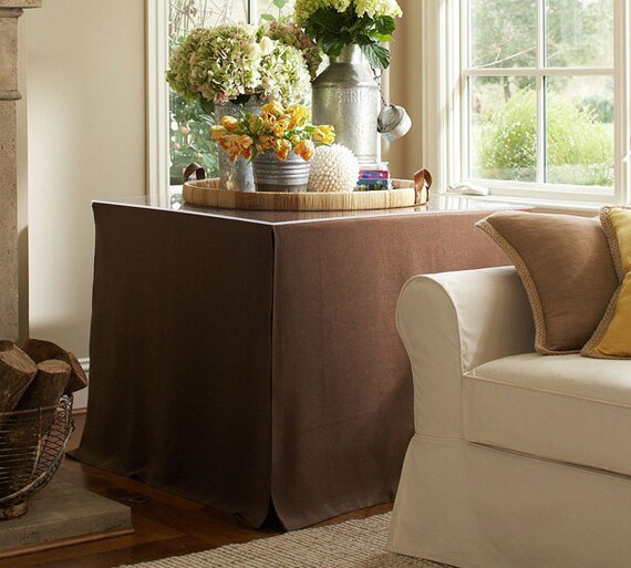 Custom Made Linen Filing Cabinet Cover Slipcover Console Etsy