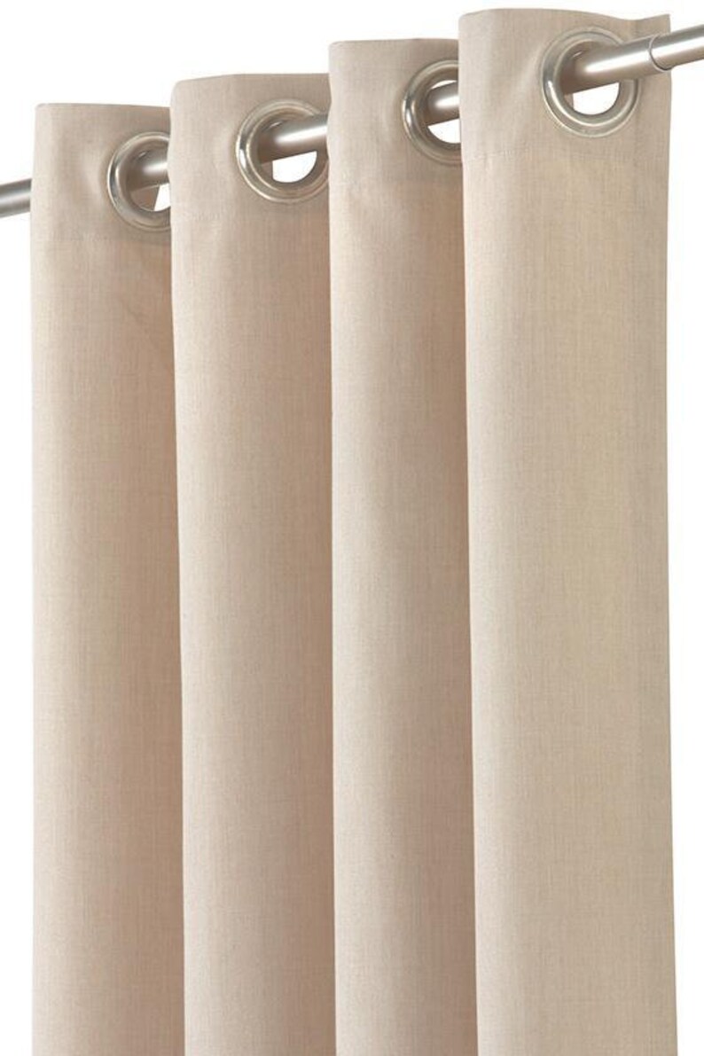 Butter Yellow Linen Curtain Panels With Grommets Solid Color Etsy