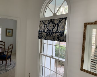 FAUX ROMAN SHADE Waverly Castleford indigo