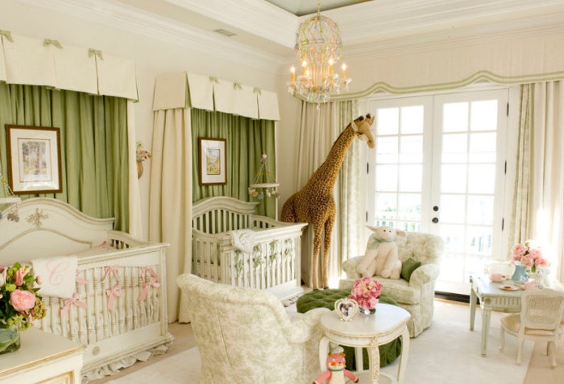Solid color linen drapes green linen curtain panels rod pocket panels,