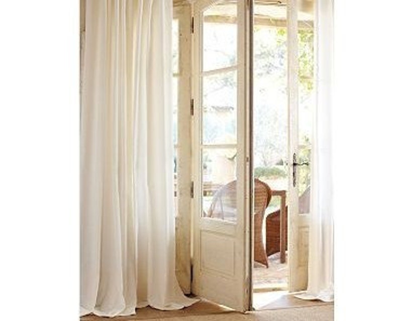 Extra Long Linen Drapes off White Linen Curtains Panels Etsy