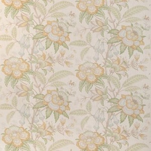 2017164.423 Davenport print golden by Lee Jofa high end multi color floral drapes French pleats
