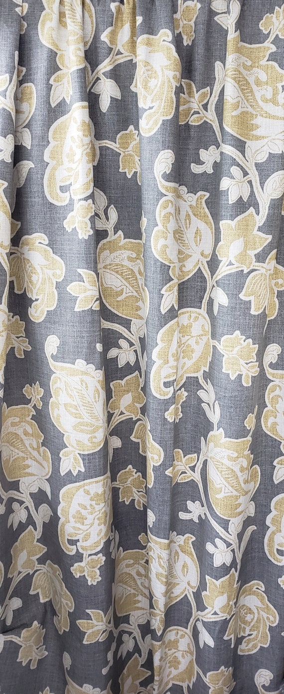 Custom Made Designer Fabric Shower Curtain Magnolia Arabella Etsy