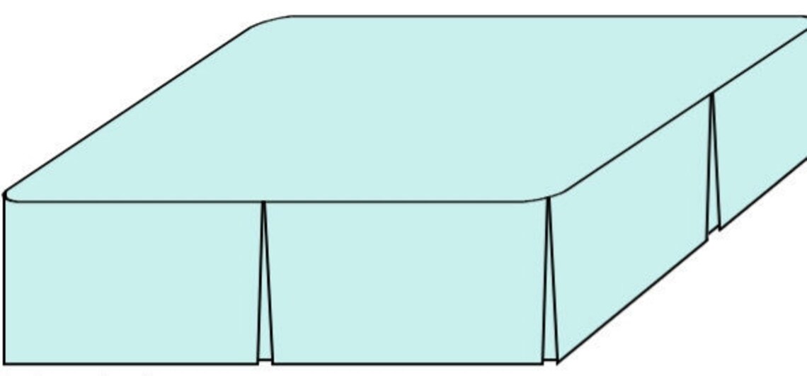 Navy Blue Pleated Bedskirt Heavy Cotton Bedskirt Tailored Etsy