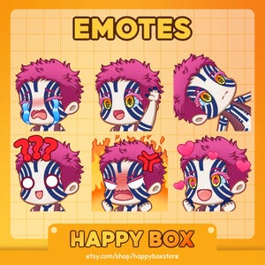 Emotes Pack Akaza From Demon Slayer| Twitch Emotes | Custom Emotes | Discord Emotes | Emotes | Demon Slayer | Kimetsu No Yaiba