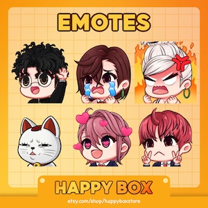 Emotes Pack Dandadan | Twitch Emotes | Custom Emotes | Discord Emotes | Emotes | Okarun | Momo Ayase | Seiko Ayase | Jiji | Dandadan
